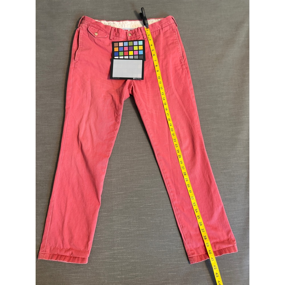 Polo Ralph Lauren Pants Mens Coral Pink 35x32 Chino Slim Gi Fit Straight Leg
